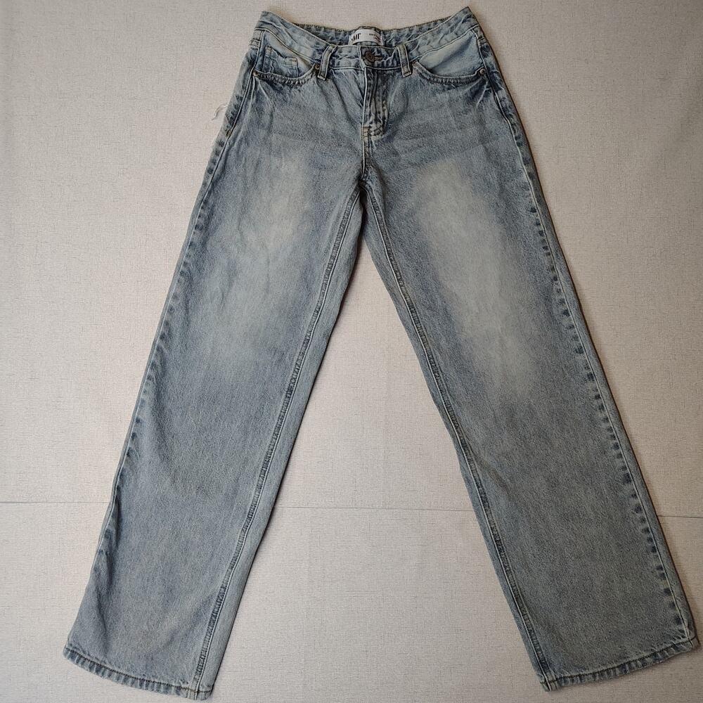 YMI Brittany Low Rise Jeans 3/26 Y2K Wide Leg Lace Up Ribbon Light Wash